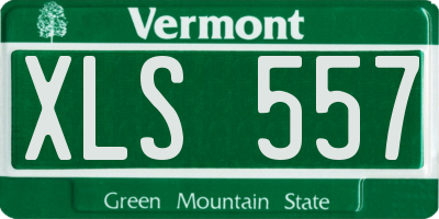 VT license plate XLS557