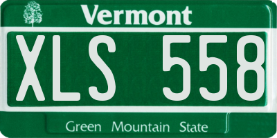 VT license plate XLS558