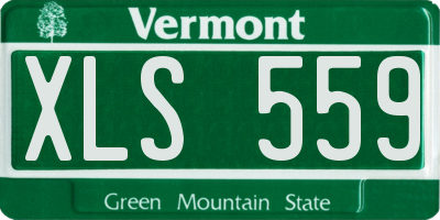 VT license plate XLS559