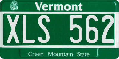 VT license plate XLS562