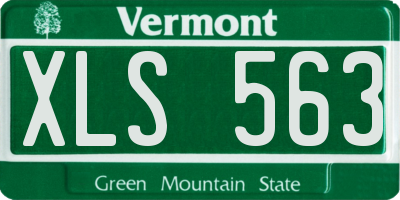 VT license plate XLS563