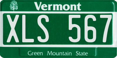VT license plate XLS567