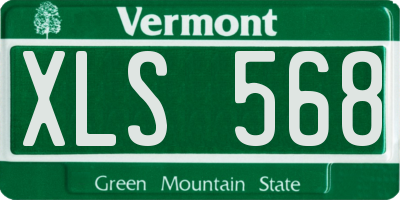 VT license plate XLS568