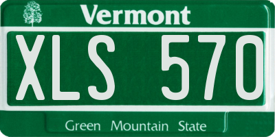 VT license plate XLS570