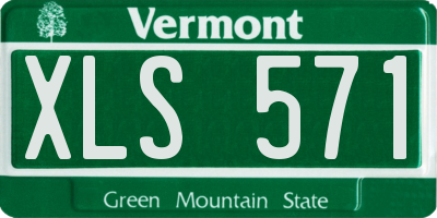 VT license plate XLS571