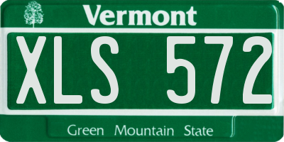 VT license plate XLS572