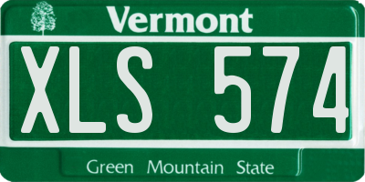 VT license plate XLS574