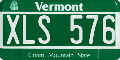 VT license plate XLS576