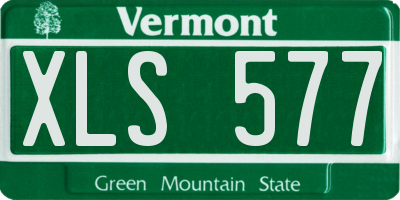 VT license plate XLS577