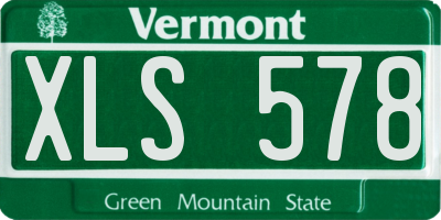 VT license plate XLS578