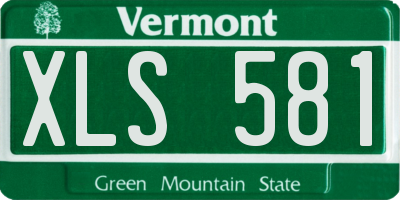 VT license plate XLS581