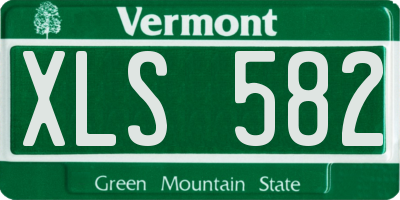 VT license plate XLS582