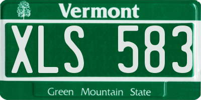 VT license plate XLS583