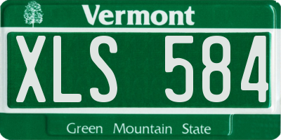 VT license plate XLS584