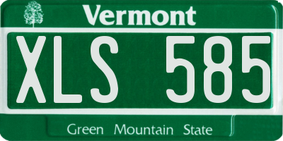 VT license plate XLS585