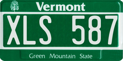 VT license plate XLS587