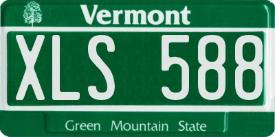 VT license plate XLS588