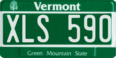 VT license plate XLS590