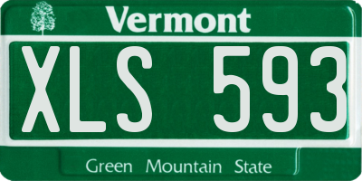 VT license plate XLS593