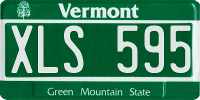 VT license plate XLS595