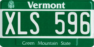 VT license plate XLS596