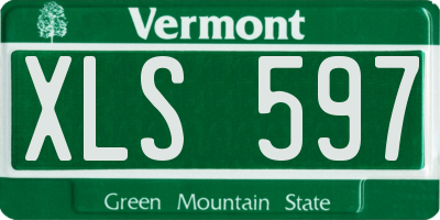 VT license plate XLS597