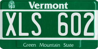 VT license plate XLS602
