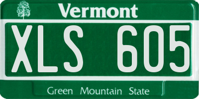 VT license plate XLS605