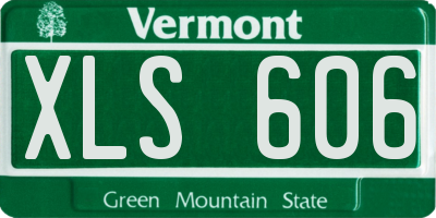 VT license plate XLS606