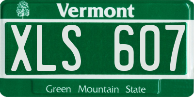 VT license plate XLS607