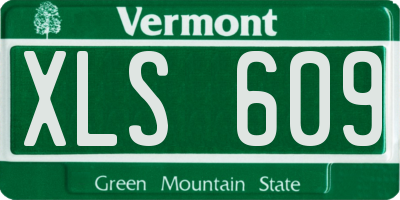 VT license plate XLS609
