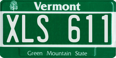 VT license plate XLS611