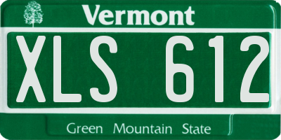VT license plate XLS612