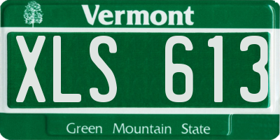 VT license plate XLS613