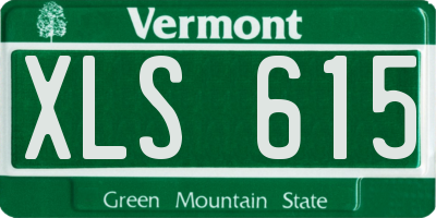 VT license plate XLS615