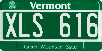 VT license plate XLS616