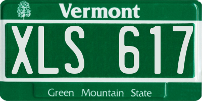 VT license plate XLS617