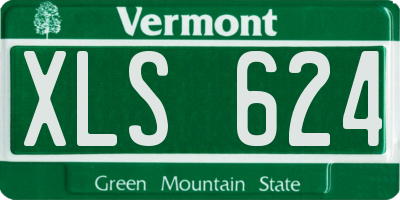 VT license plate XLS624