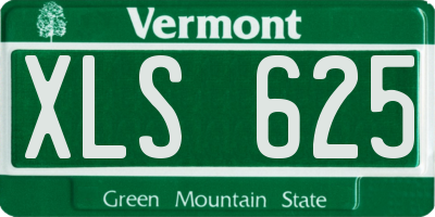 VT license plate XLS625