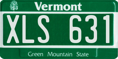 VT license plate XLS631