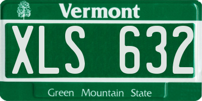 VT license plate XLS632