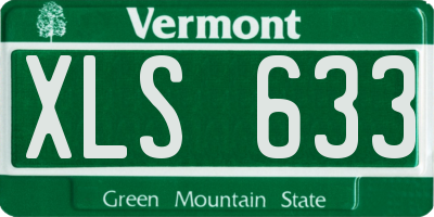 VT license plate XLS633