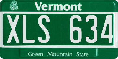 VT license plate XLS634