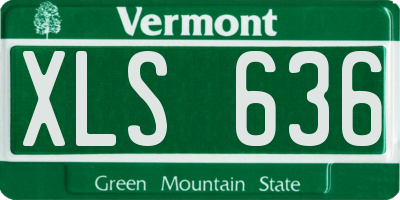 VT license plate XLS636
