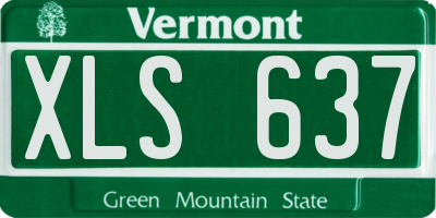 VT license plate XLS637