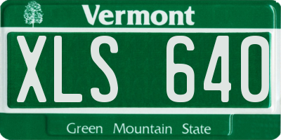 VT license plate XLS640