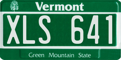 VT license plate XLS641