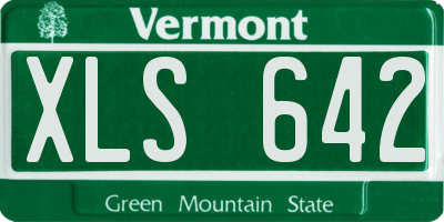 VT license plate XLS642