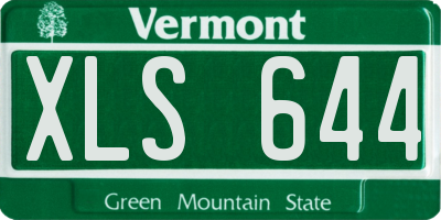 VT license plate XLS644