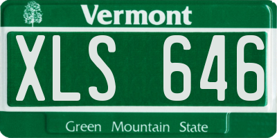 VT license plate XLS646